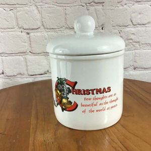 Vintage Inarco Ceramic Christmas Canister